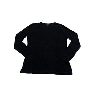 Sen Long Sleeve Ribbed Shirt in Black